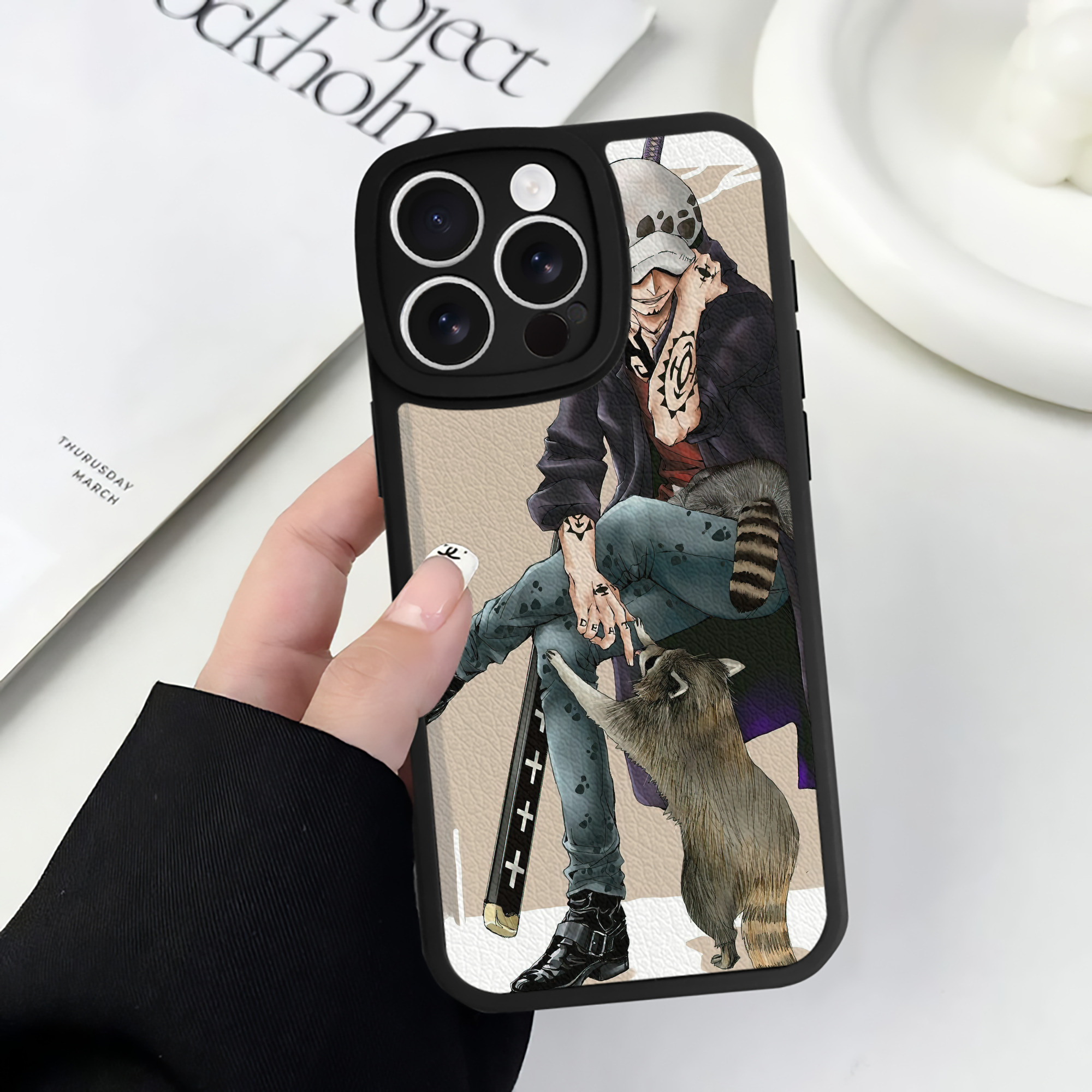（画像用） ワンピース ONE PIECE 【iPhone 16シリーズ対応】シリコンスマホケース（レザー調） 材質：シリコン